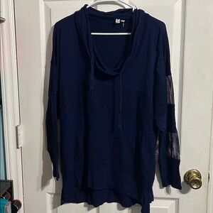 XL navy mesh shirt